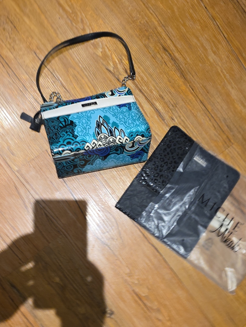 Blue Patterned Shoulder Bag - Additional Changeable Case